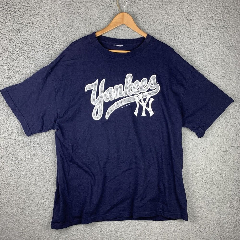 Vintage New York Yankees T-Shirt Size XL Lee‎ Sports 2004 Men's Navy* NO TAG *
